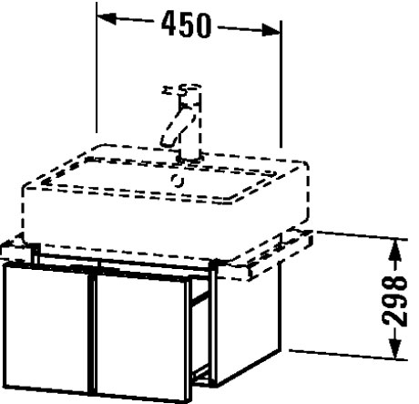 VE610309191 Vero Тумбочка подвесная Серо-коричневый декор Duravit - Вид №2