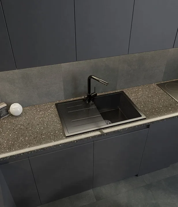 Кухонная мойка Искусственный камень QUADRO S286 GranFest Q-780L-S286 - Вид №5