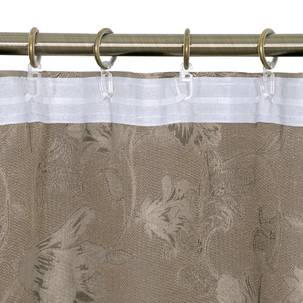 Штора на ленте «Калипсо» 160х260 см жаккард цвет коричневый ТОРГОВЫЙ ДОМ ТЕКСТИЛЬ STLM-2119569 - Вид №4