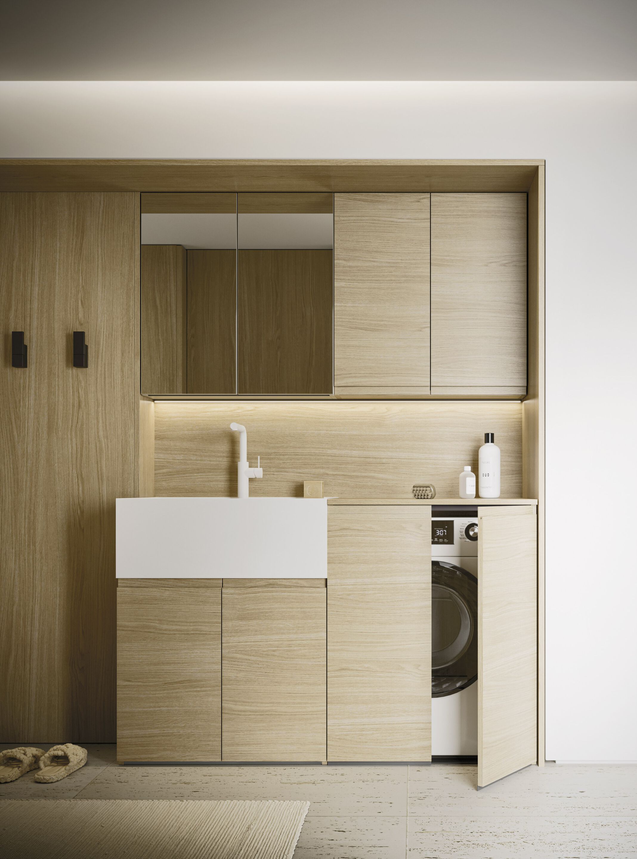 Шкаф для белья с зеркалом Arbi Arredobagno пузыри ARCH-00094013 - Вид №1