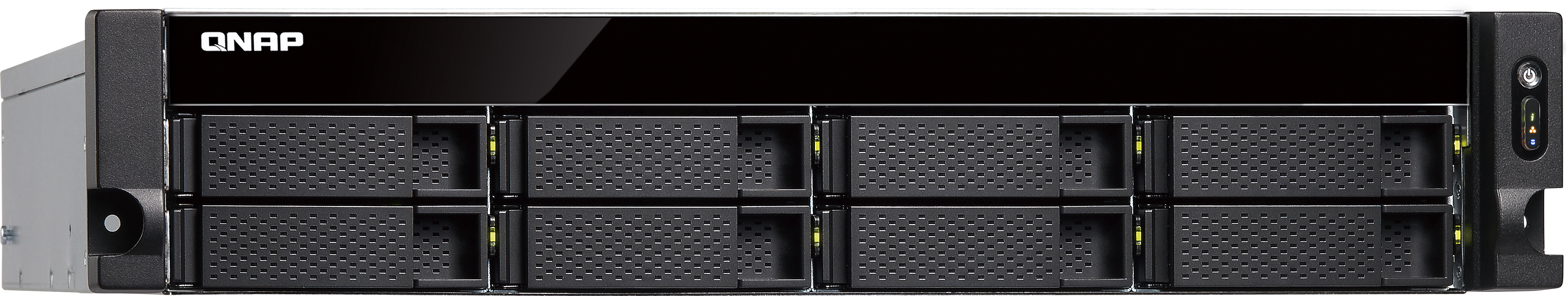 TS-883XU-E2124-8G Smb 8-bay nas (8x 2.5"/3.5" sata hdd/ssd), intel xeon e-2124 4-core 3.3 ghz (up to 4.3 ghz), 8gb ddr4 ecc ram (2 x 4gb) up to 64 gb ( 4 x 16 gb), 4x gbe lan, 2 x 10gbe sfp+, rackmount 2u, 1 psu. w/o rail kit rail-b02 QNAP