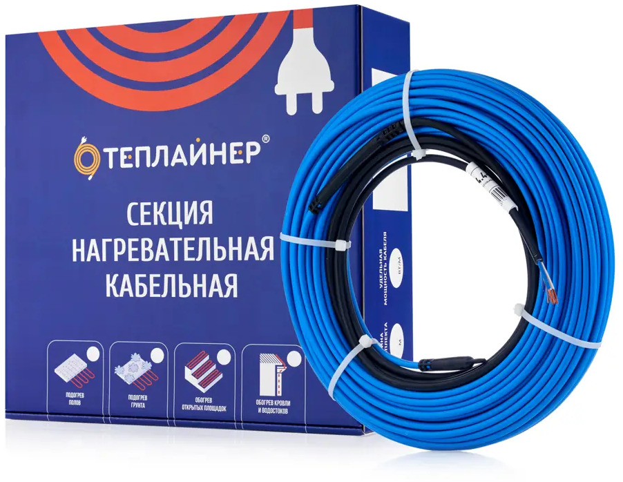 93750042 Нагревательный кабель для теплого пола Теплайнер 70 м 1400 Вт STLM-0565051