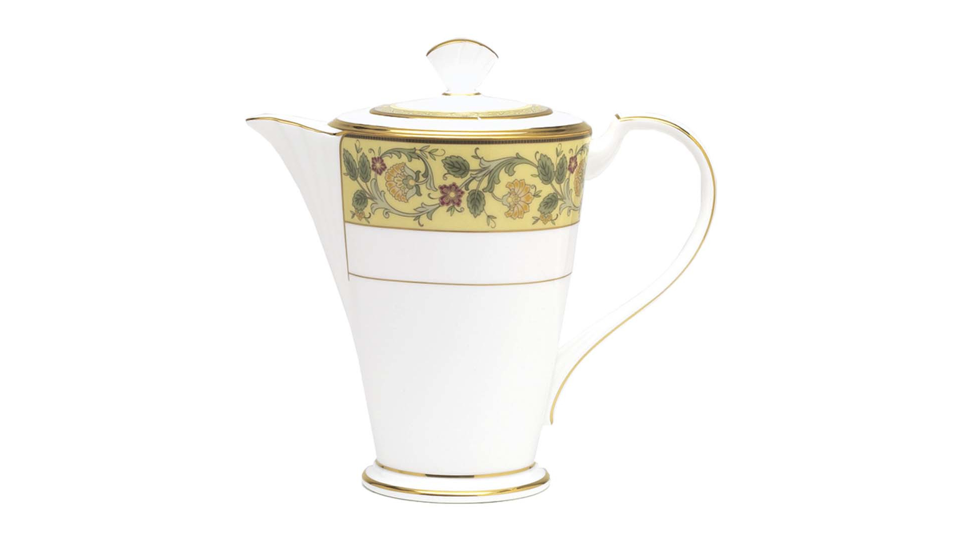 10573754 Noritake Сервиз кофейный Noritake "Церемония,золотой кант" 6/21 Фарфор костяной  - Вид №1