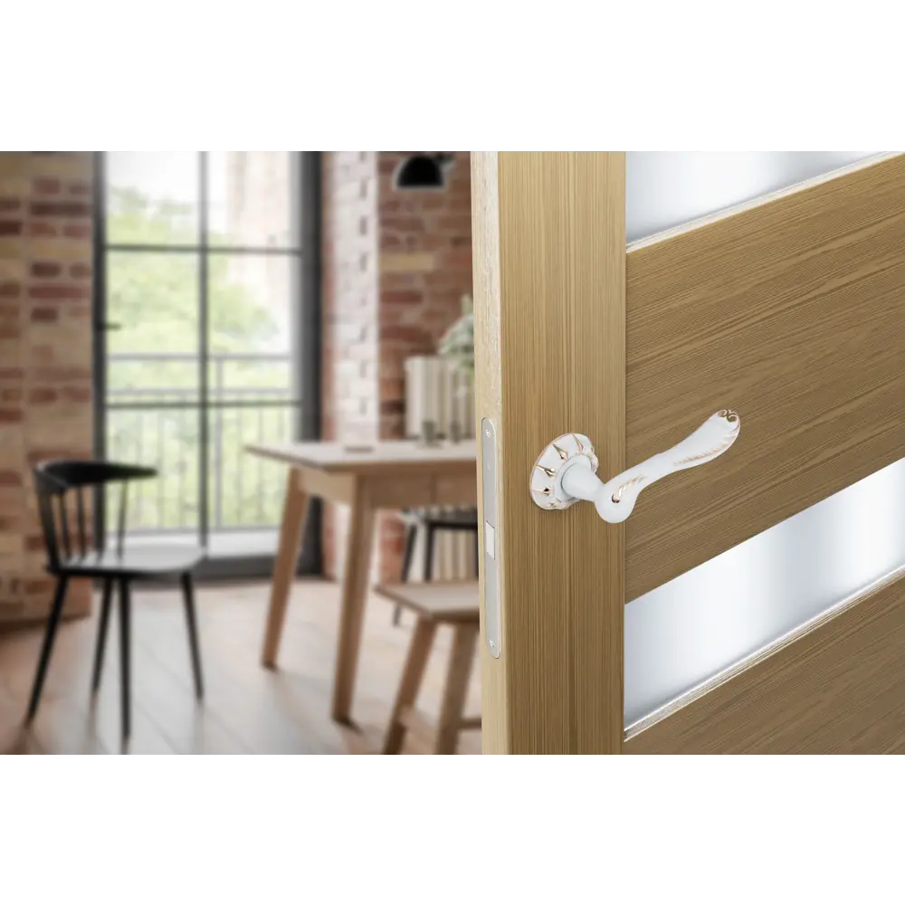 EDSON Дверные ручки EDS-52H-R3 в элегантном бело-золотом исполнении 85170503 STLM-0059400 - Вид №8