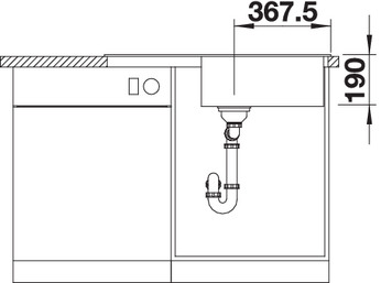 523326 Кухонная мойка Blanco Legra XL 6 S антрацит  Blanco Legra Антрацит - Вид №3