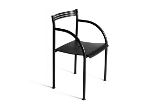 Стальной стул с подлокотниками