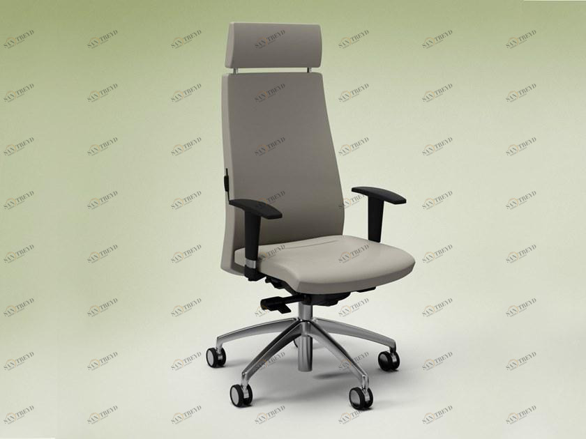 FANTONI Кожаное кресло руководителя с 5 спицами и подголовником Seating system sun-id-1484350