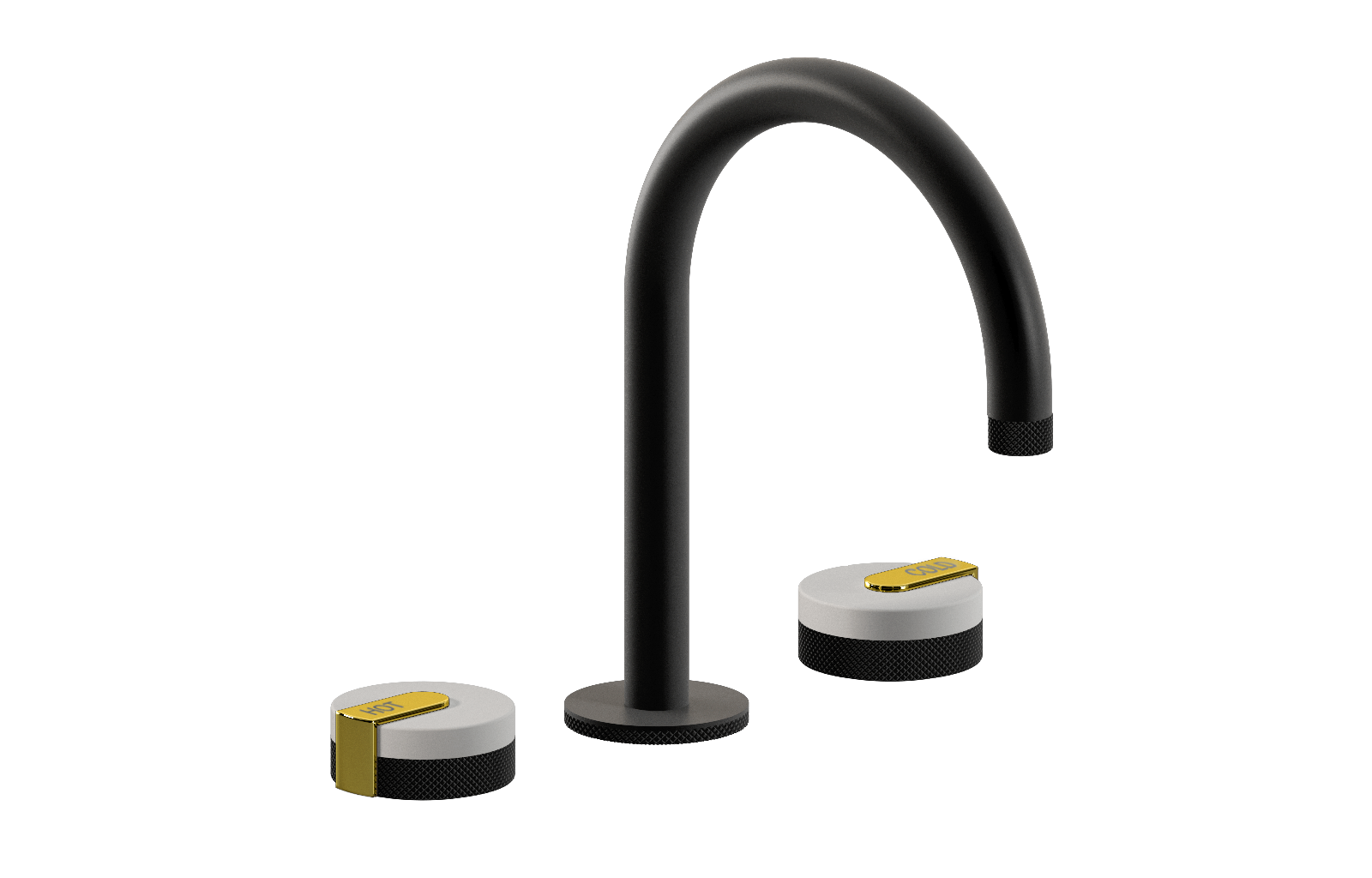 E-11512-R1WT-L1PB-MBK Смеситель для умывальника на 3 отвертия GRAFF MOD+