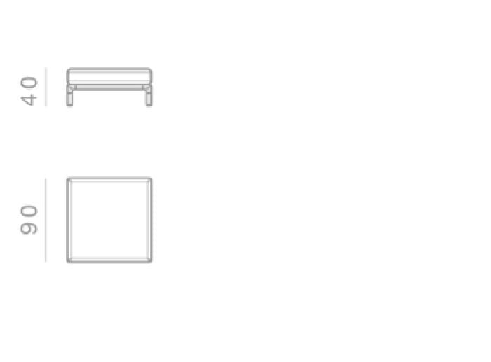 Квадратный пуф GHIDINI1961 рамка ARCH-00124150 - Вид №1