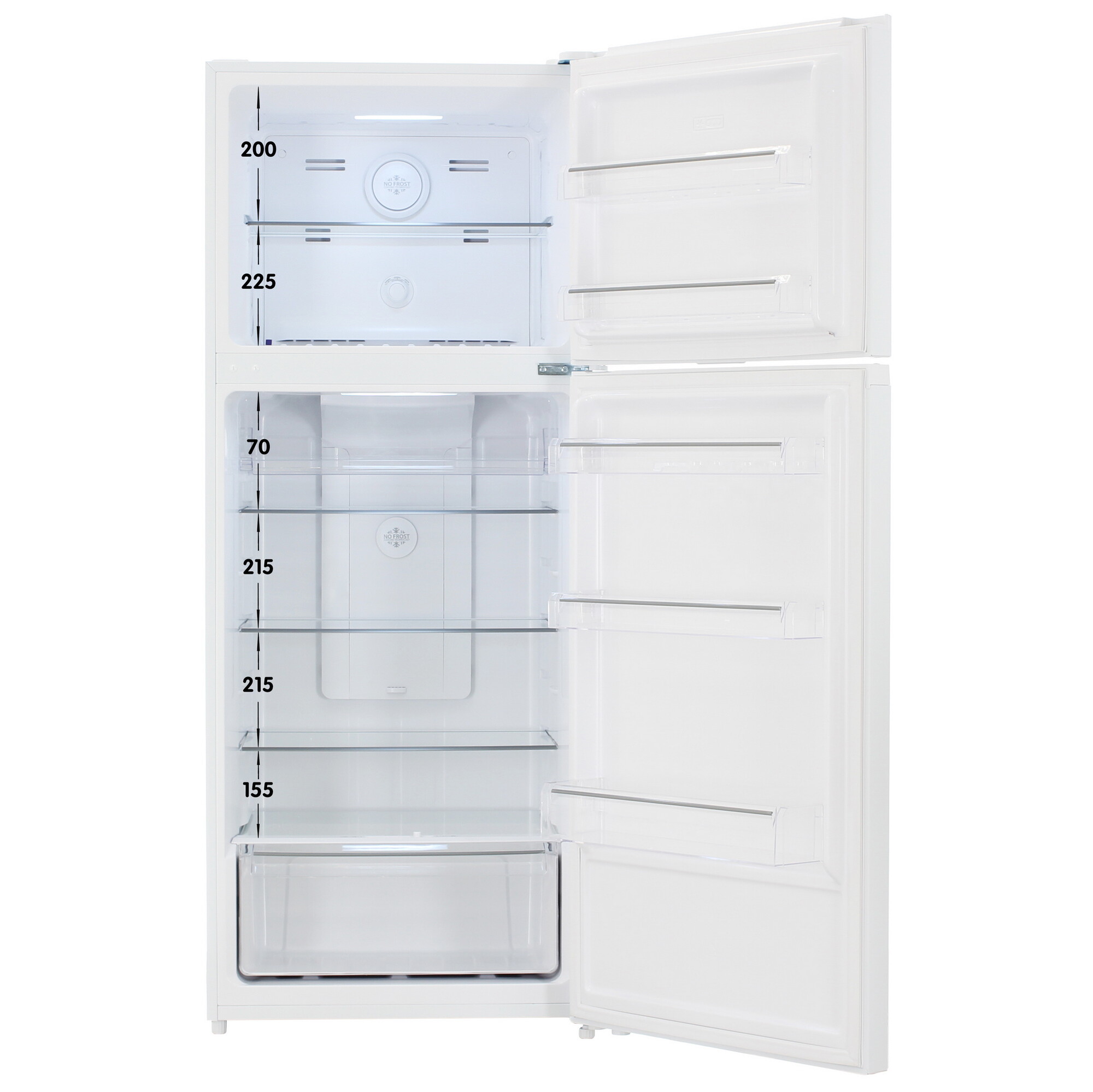 9256860 Холодильник с морозильником   DEXP T4-43AHA белый STDN-0130848 - Вид №1