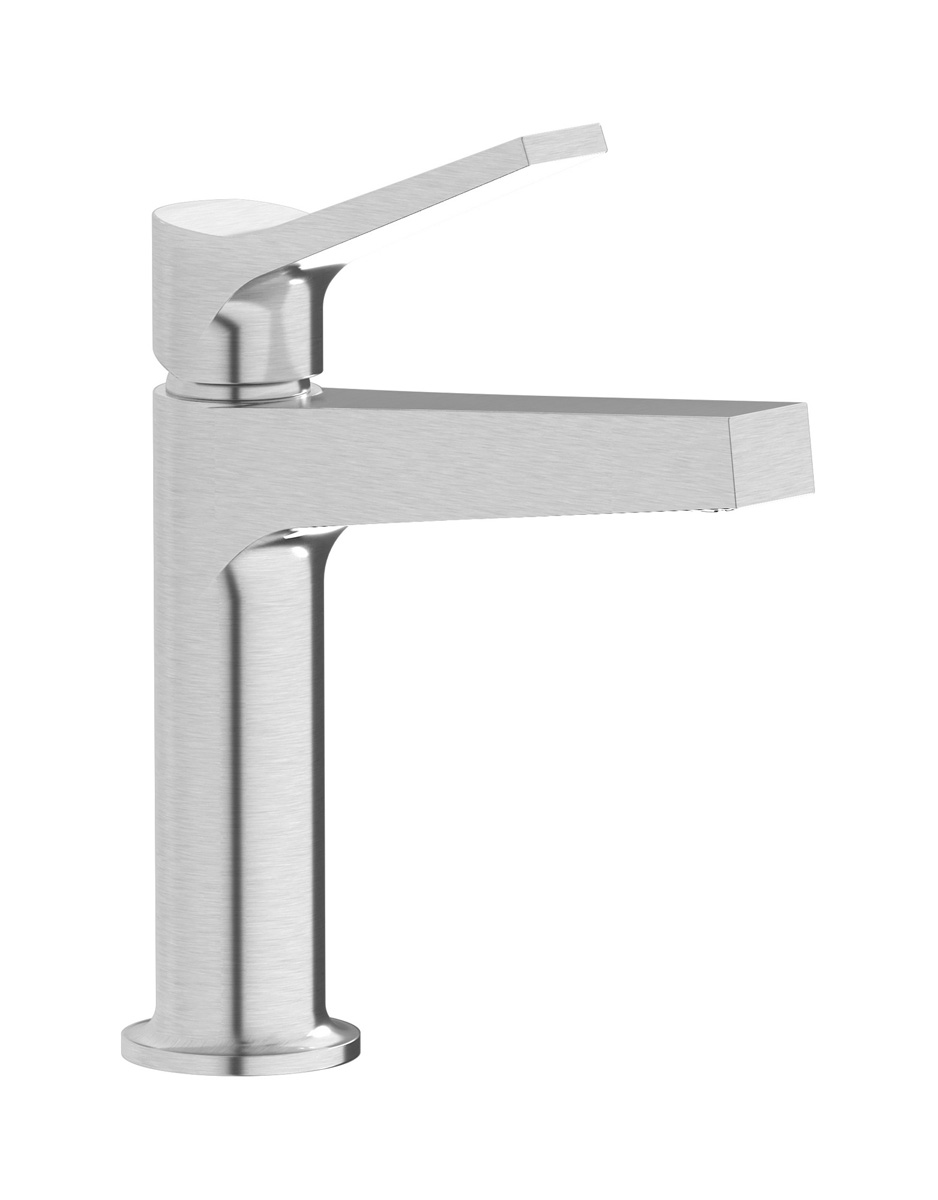 Смеситель для раковины на 1 отверстие в комплекте с донным клапаном WE ARE IB vn220ss Brushed Nickel Twitter