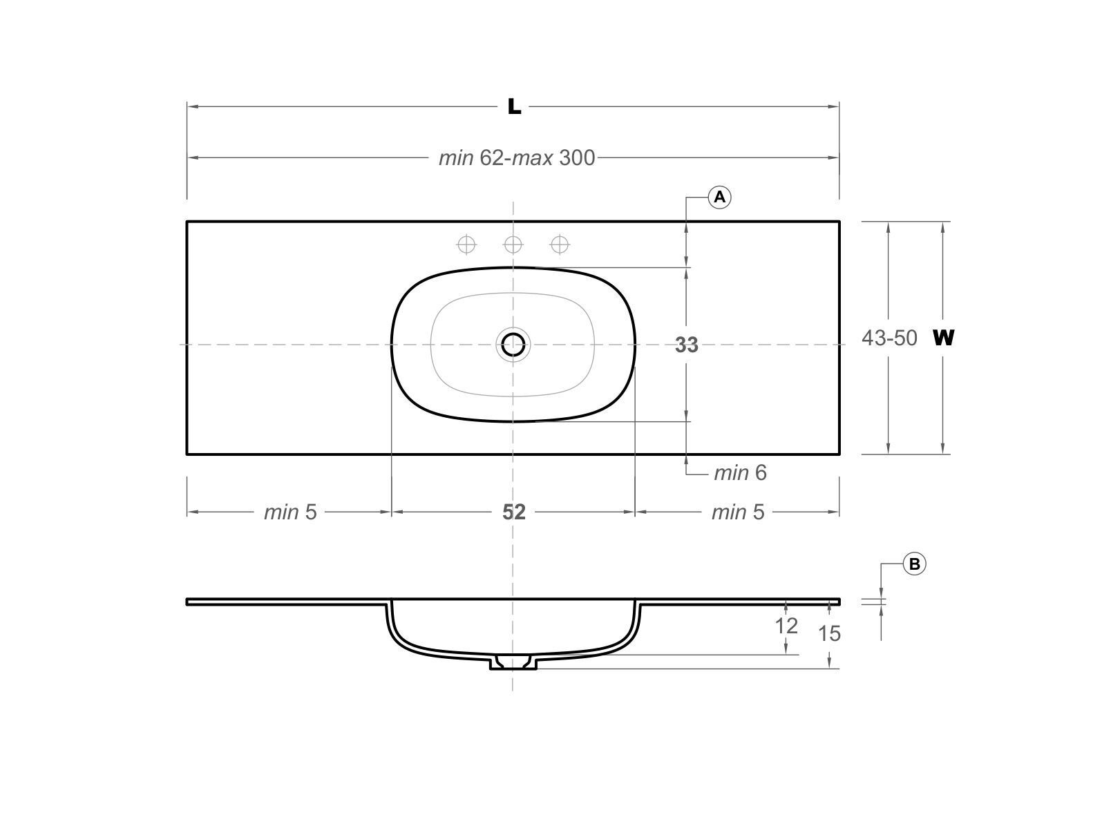 Столешница со встроенной раковиной Inbani OVALO ARCH-00048906 - Вид №2
