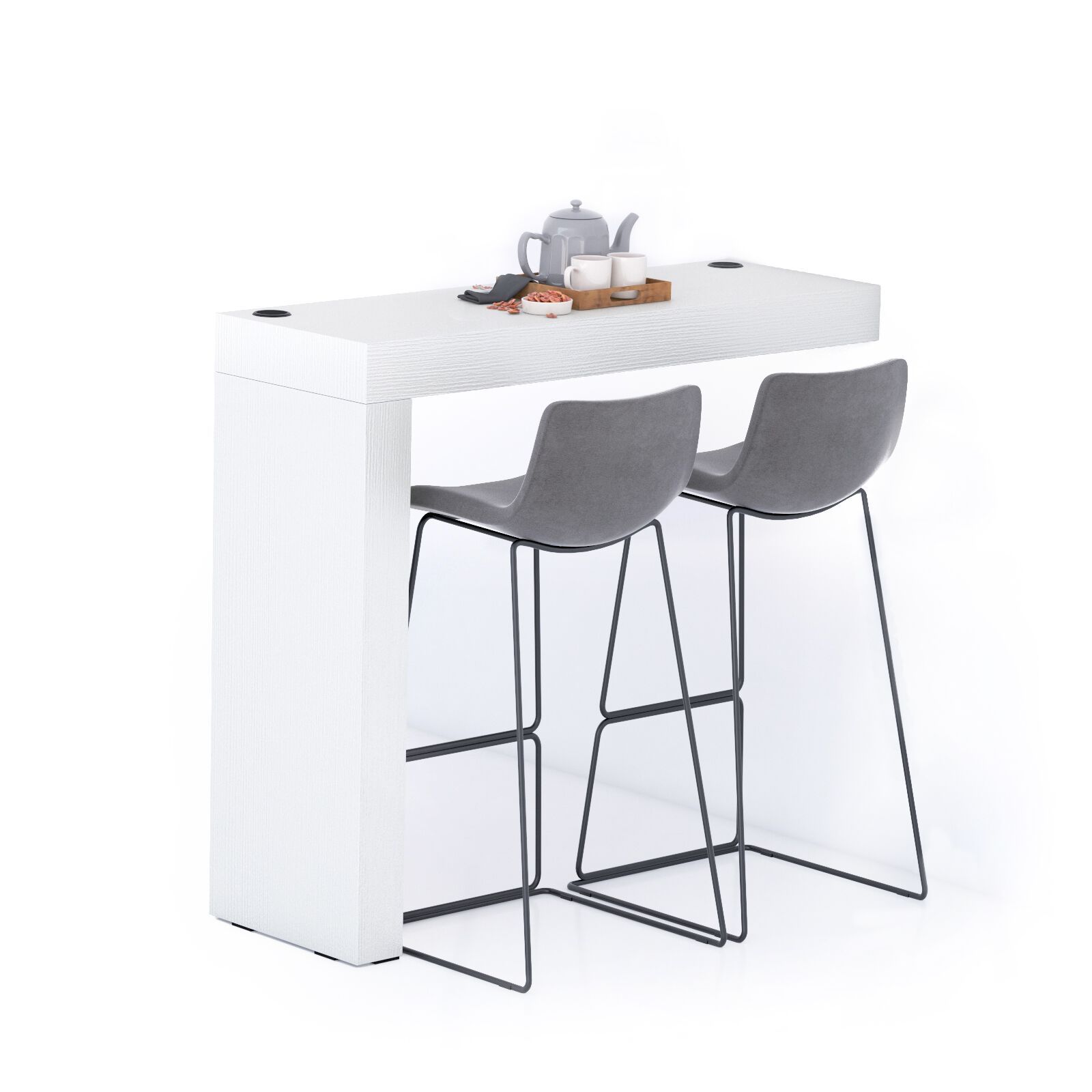 Высокий стол на полуострове в меламине с беспроводным зарядным устройством Mobili Fiver Evolution ARCH-00028433 - Вид №38