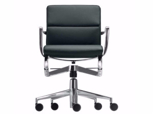 Кожаный поворотный операционный офисный стул с подлокотниками