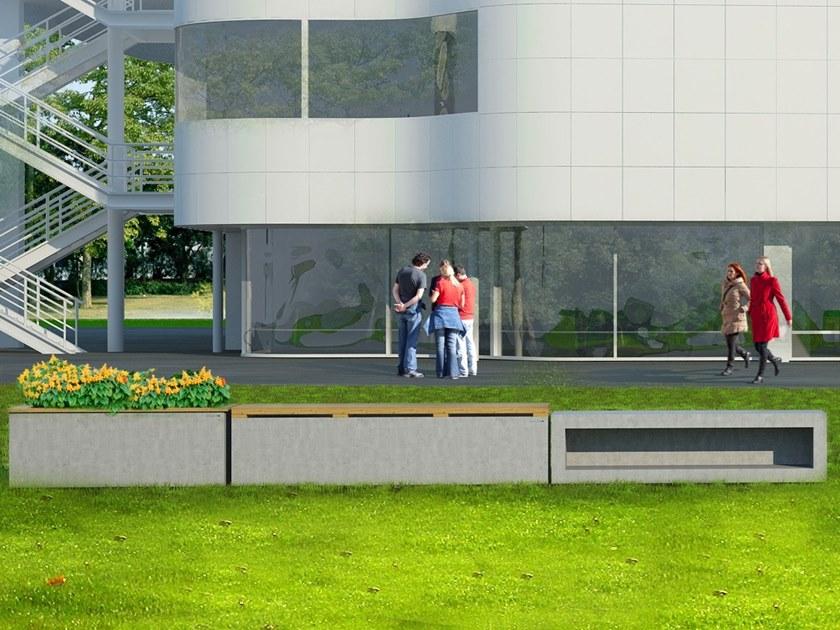 CO33 Садовая скамейка из бетона Angulus Gb 3 - Вид №4