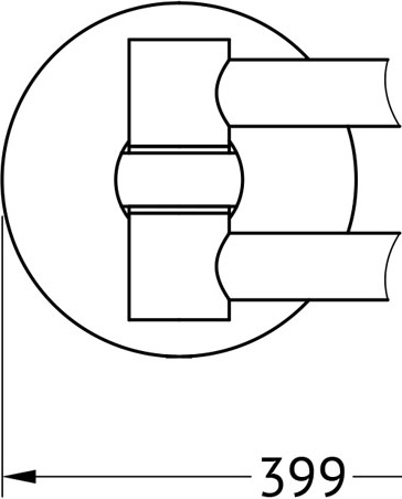 HAR 023 Держатель полотенец поворотный двойной 40 cm ARTWELLE Harmonie - Вид №1