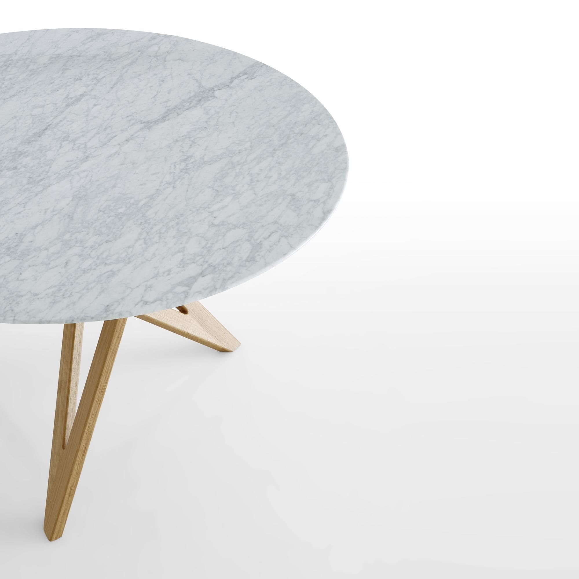 Круглый обеденный стол из каррарского мрамора Ligne Roset ENNÉA ARCH-00023628 - Вид №2