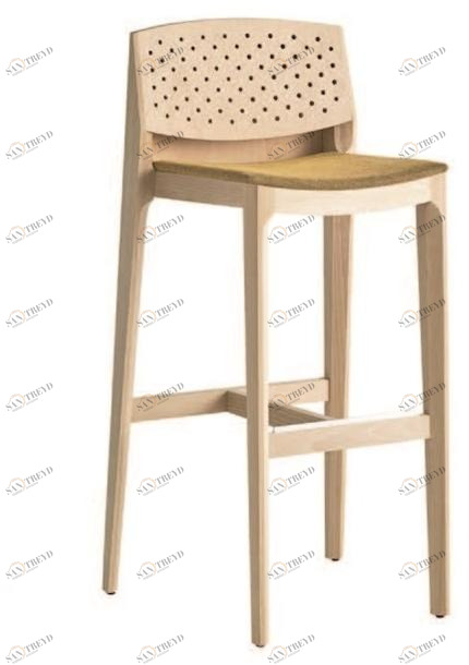Capdell Высокий деревянный табурет со спинкой Isa 142bp