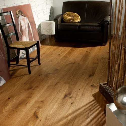 Паркетная доска Coswick Искусство и ремесло Женева Дуб Рустик (Гладкая) 2100х190 мм 11337920 - Вид №1