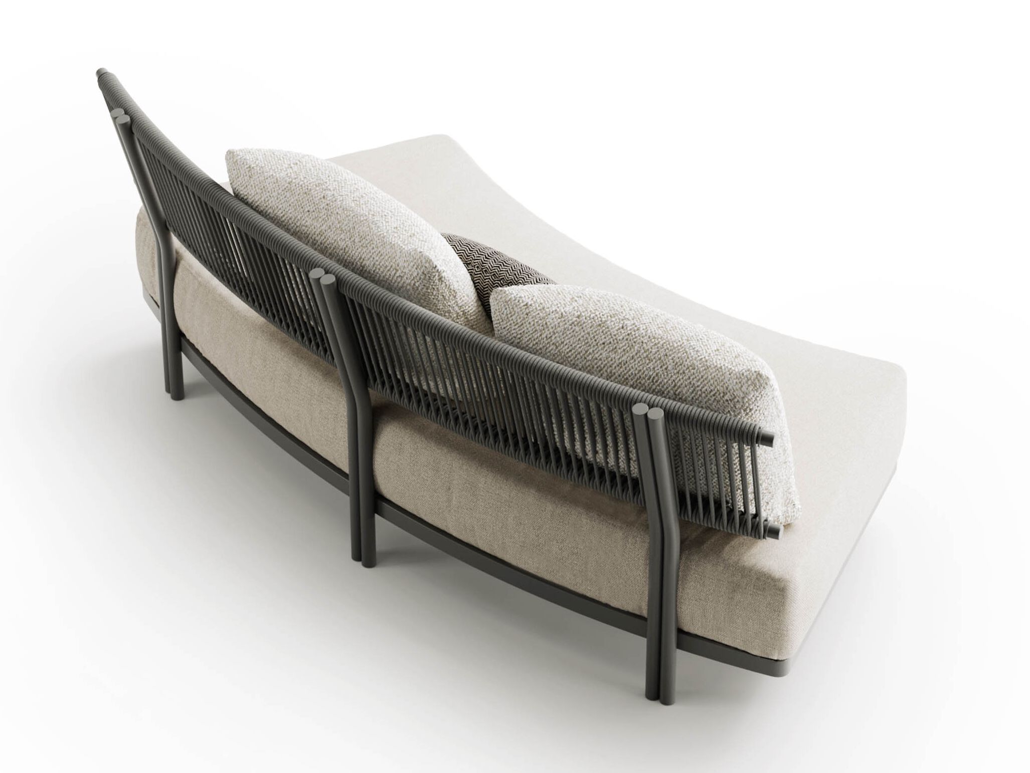 2-местный изогнутый тканевый садовый диван Atmosphera Лотос ARCH-00077238 - Вид №1