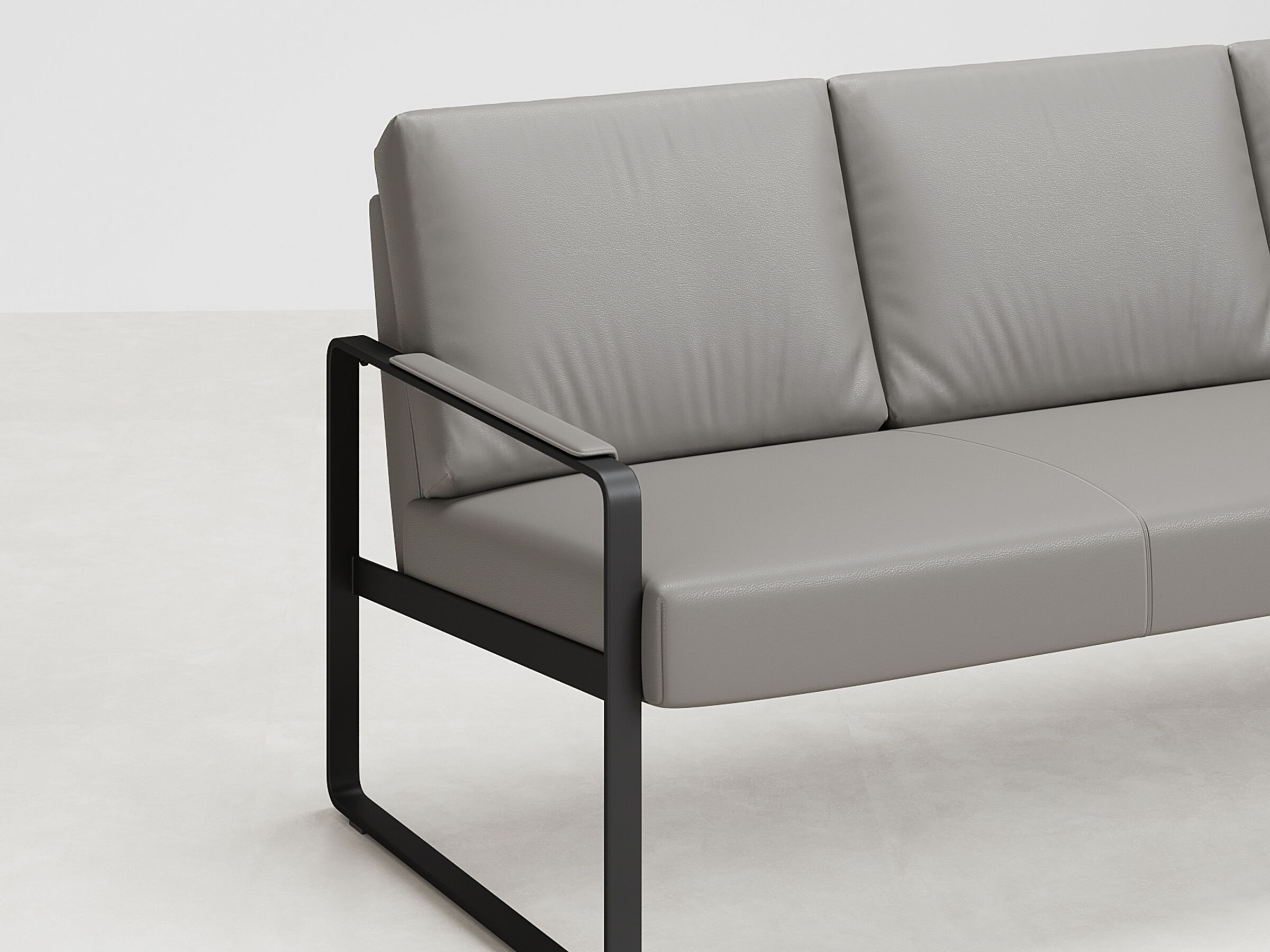 3-местный кожаный линейный диван WORKSPACE DETROIT ARCH-00104362 - Вид №2