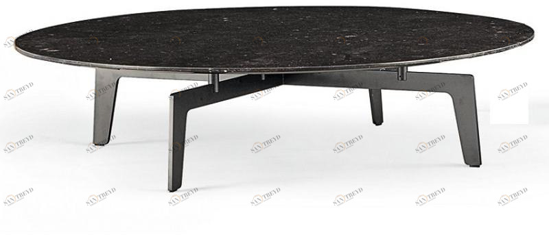 Poliform Низкий круглый журнальный столик из дуба Tribeca sun-id-1475564