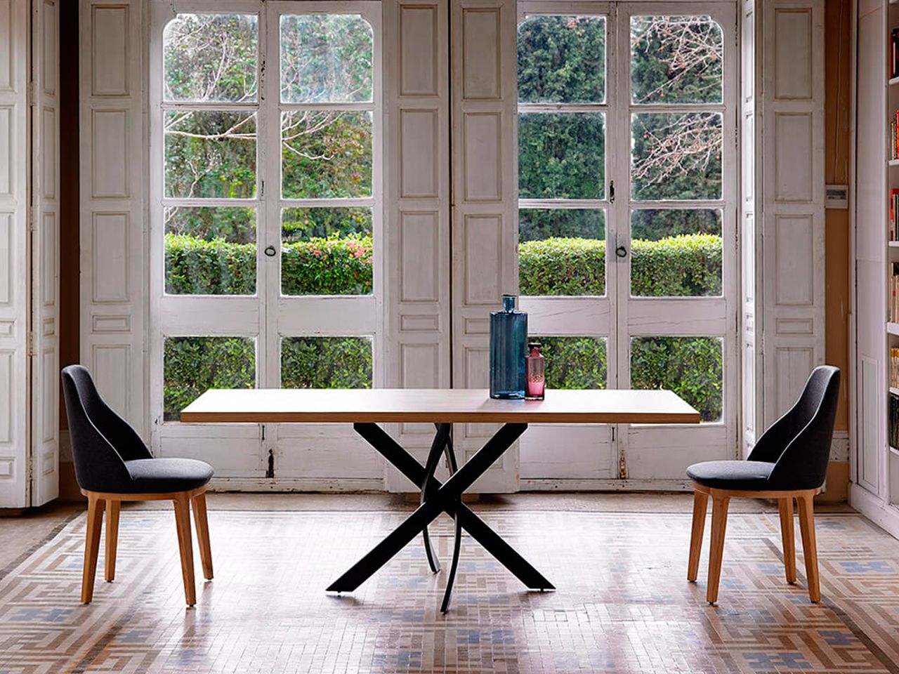 Прямоугольный стол для гостиной из стали и дерева Angel Cerda Nature Life ARCH-00077999 - Вид №2