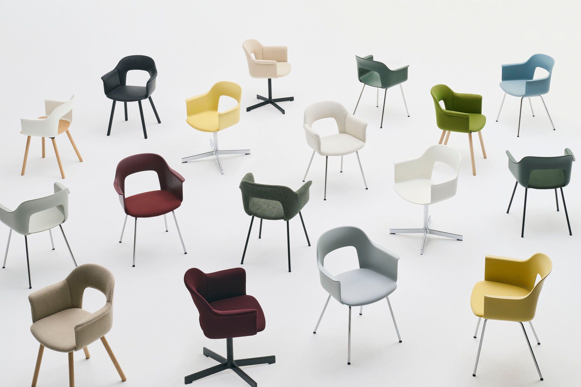 Стул с мягким сиденьем с подлокотниками Hay макет ARCH-00123440 - Вид №3