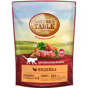 ПР0045630 Корм для кошек NATURE"S TABLE индейка сух. 650г NATURE'S TABLE