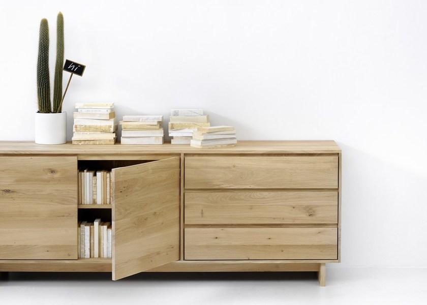 Ethnicraft Буфет из массива дерева с распашными дверцами с ящиками Oak wave 51451 - Вид №5