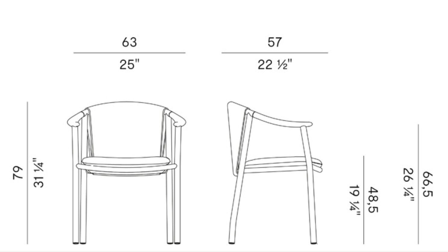 Штабелируемый садовый стул с подлокотниками Potocco SOLAR 961/P ARCH-00074220 - Вид №3