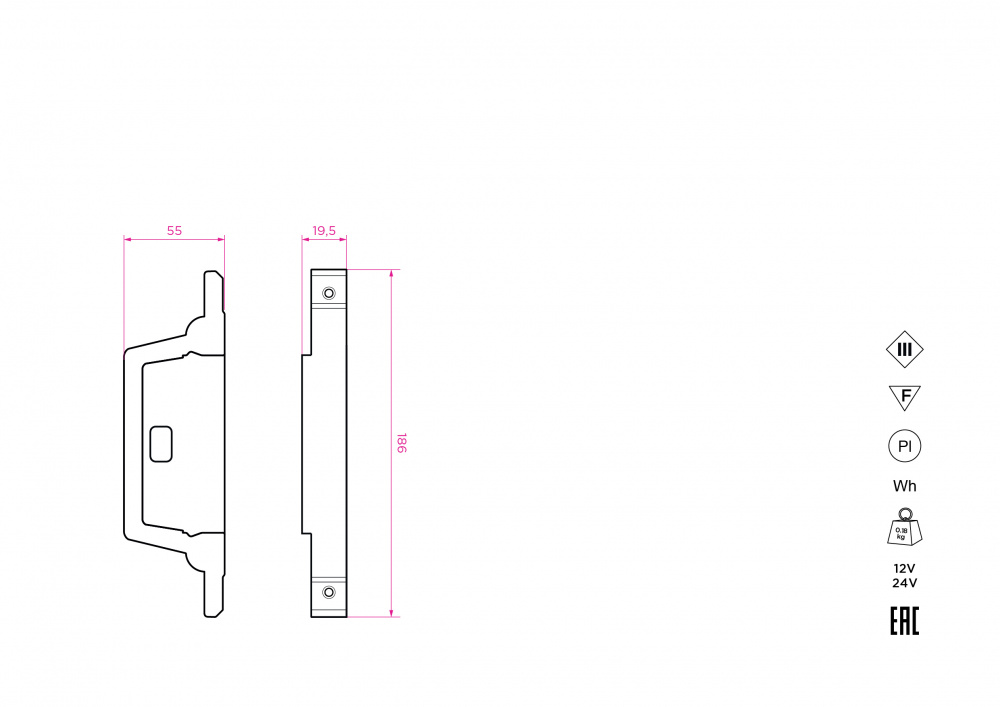 SN 341 Торцевые элементы (заглушки) для Stellanova SABER 100  - Вид №3