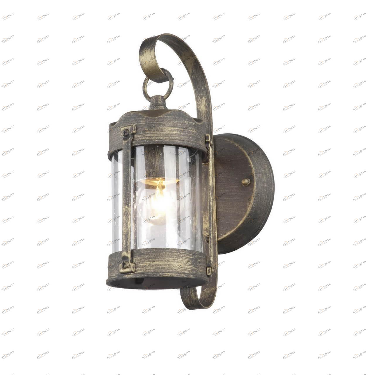 Уличный настенный светильник D 11 см латунь Faro 1497-1W FAVOURITE ФОНАРЬ 00-3897359 Золото 
