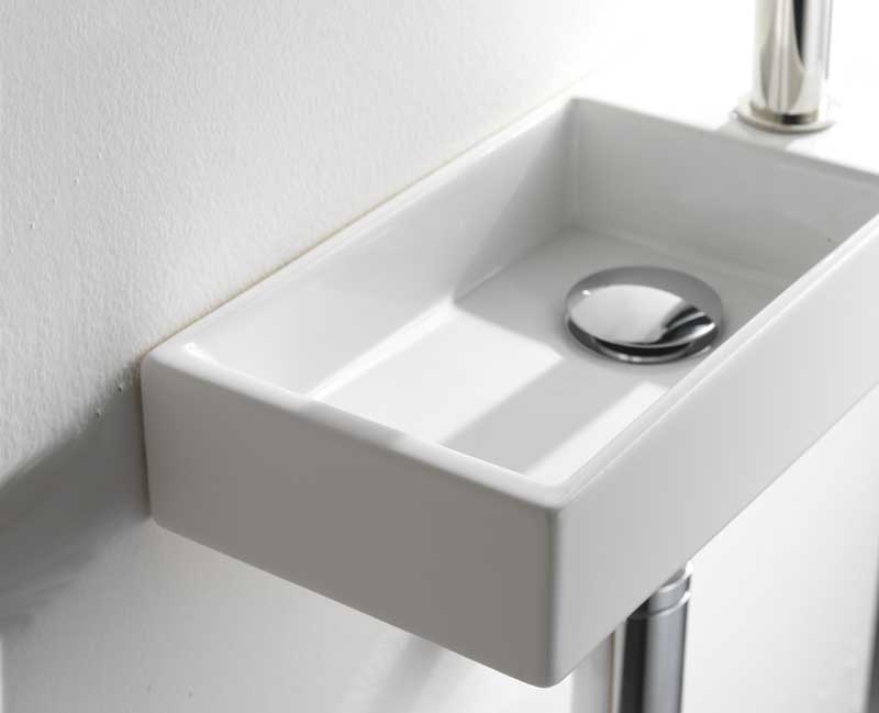 L319T0RPV2.100 Подвесная раковина прямоугольная A. e T. Italia ACQUAFREDDA Белый глянцевый AeT ITALIA - Вид №2