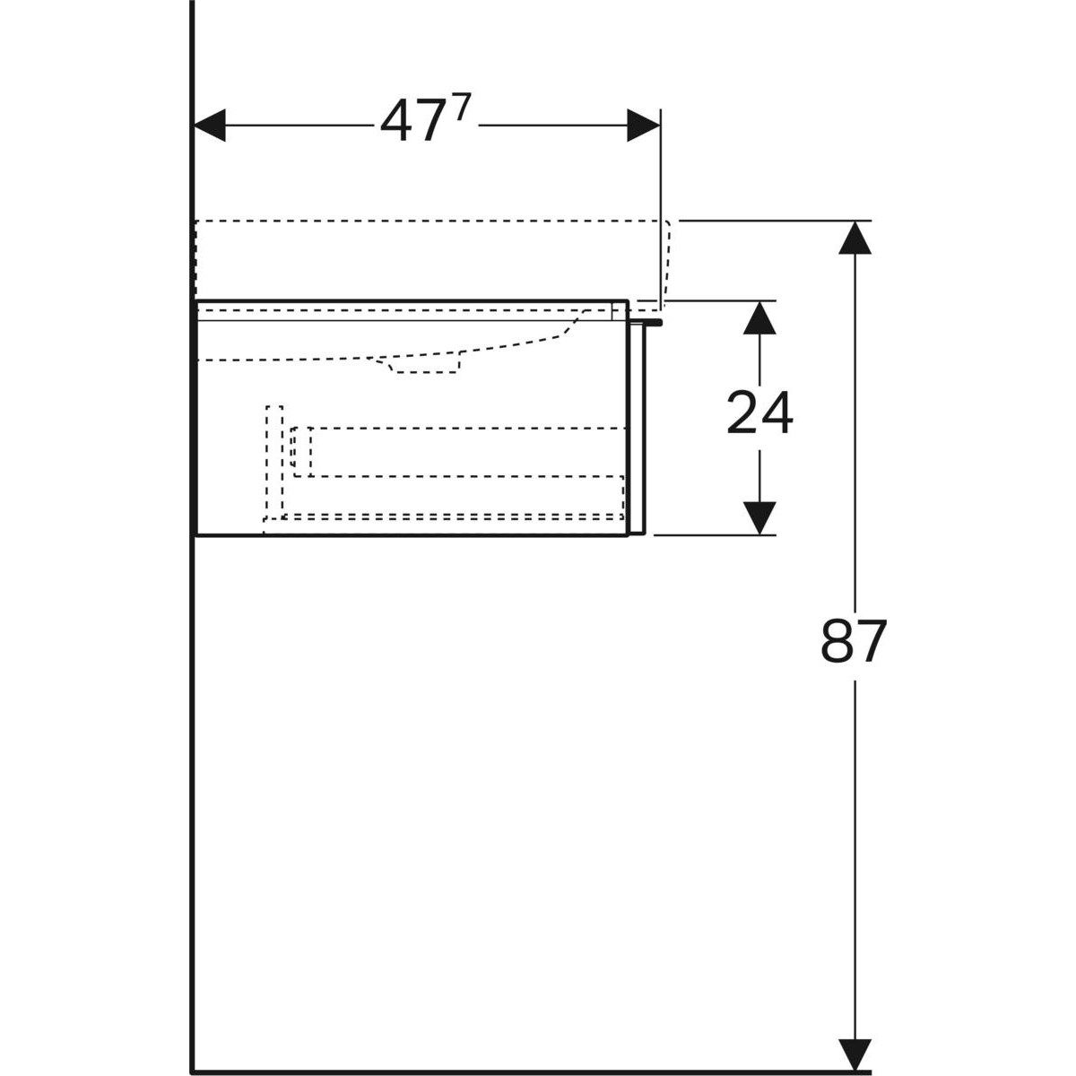 Двойной подвесной умывальник с ящиками Geberit ICON ARCH-00104235 - Вид №7