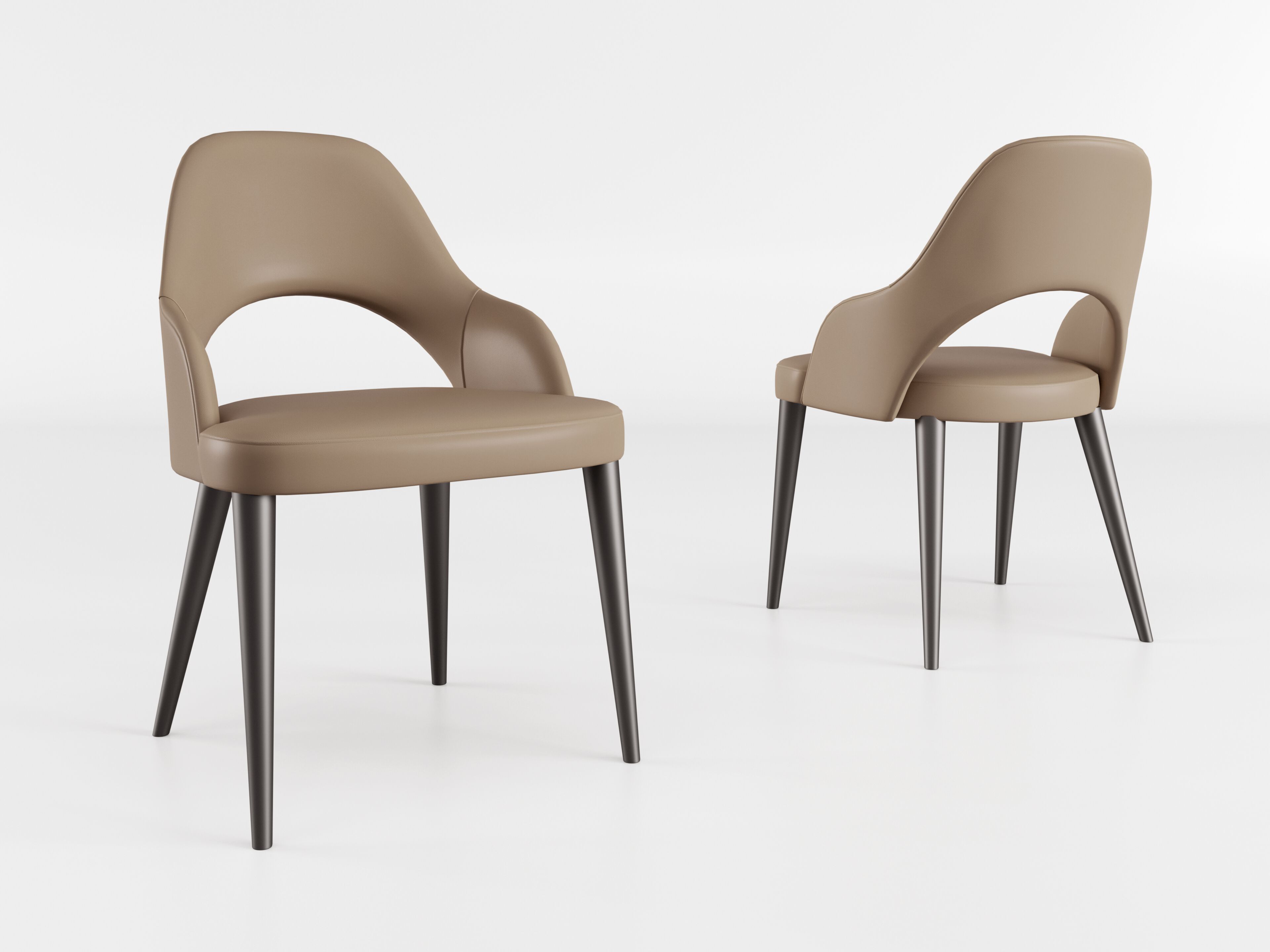 Кожаный стул с подлокотниками Bizzotto Italia Нара ARCH-00067879