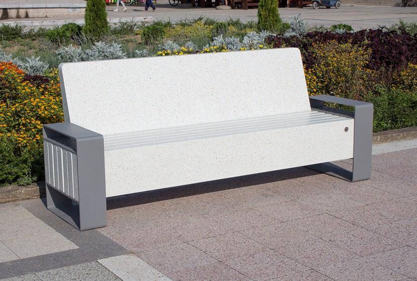 ENCHO ENCHEV - ETE Бетонная скамья со спинкой  159  - Вид №2