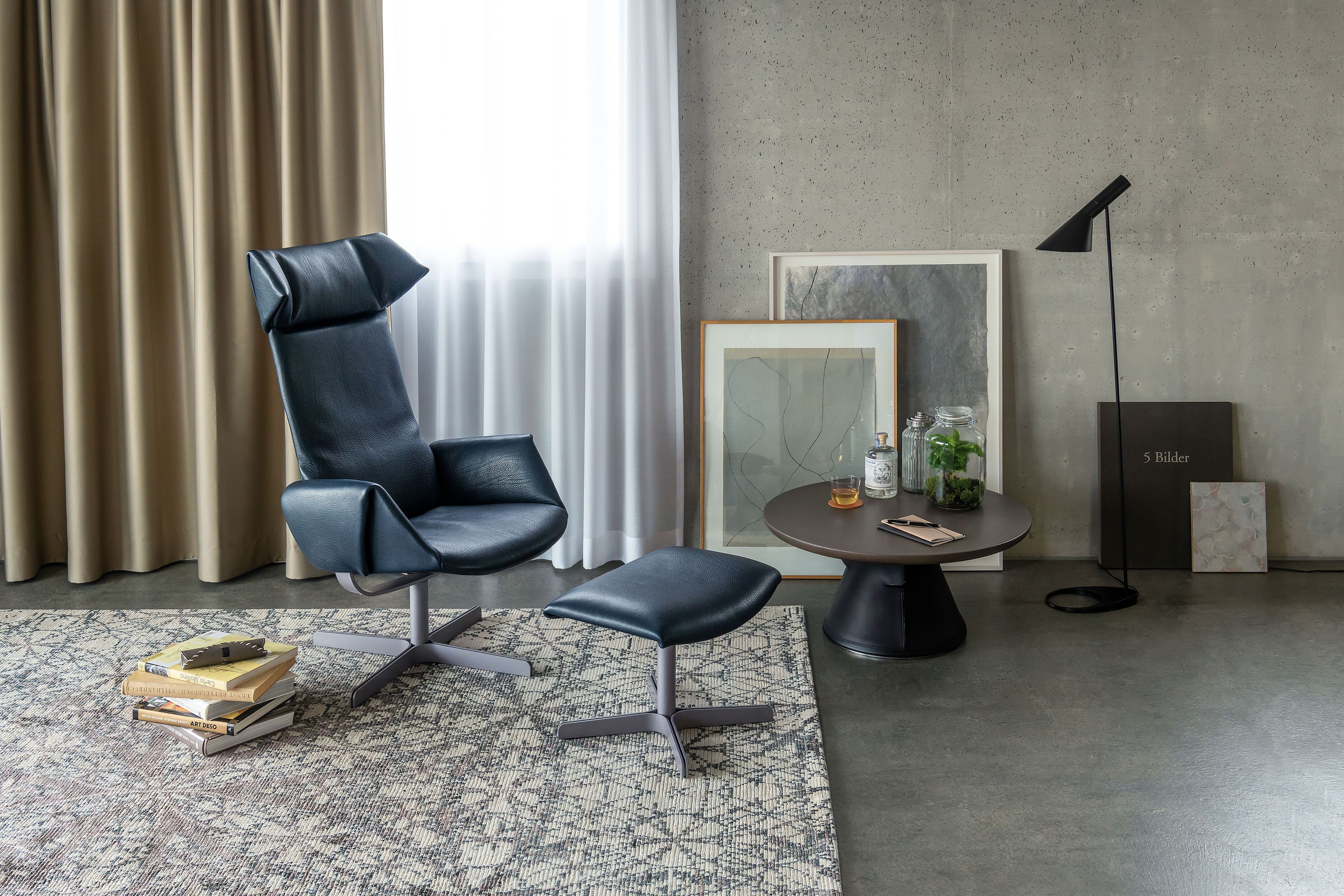 Кожаное кресло с откидывающейся спинкой с подголовником de Sede DS-343 ARCH-00056366 - Вид №3