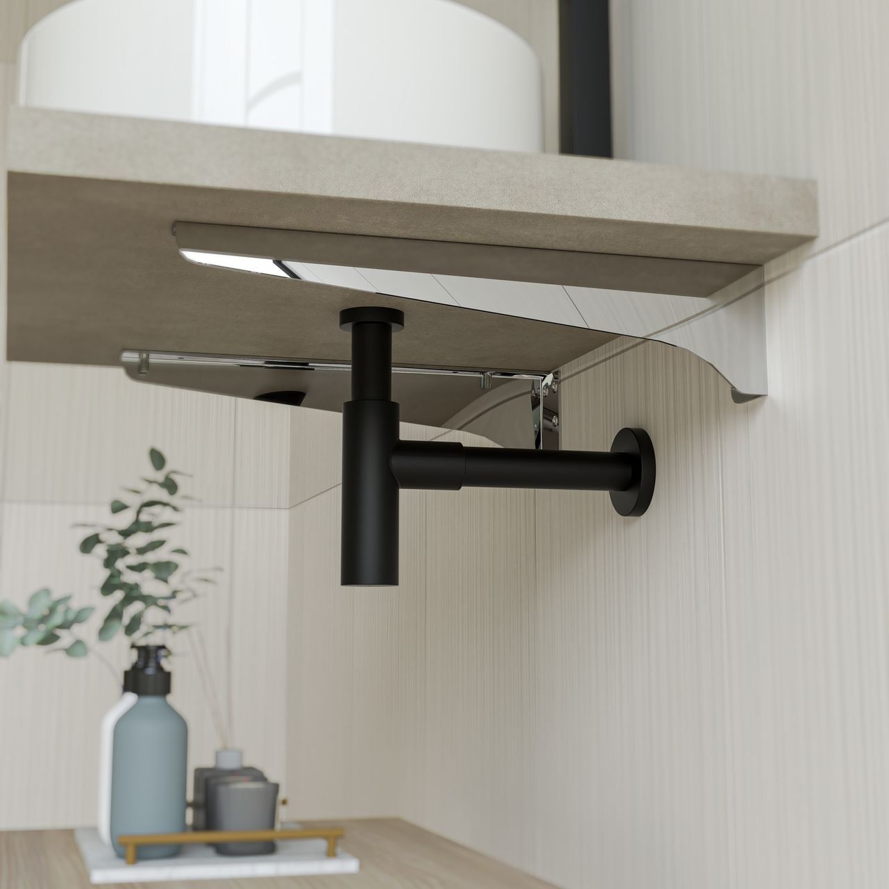 Хромированный латунный сифон для умывальника Ercos Sifone in ottone cromato ARCH-00098210 - Вид №1