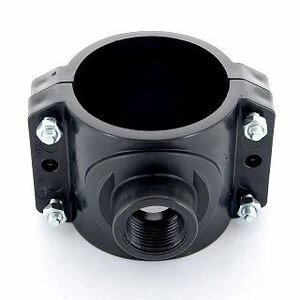 Врезка монтажная 90 x 1" ВР, 4 болта, для труб ПНД UNIDELTA