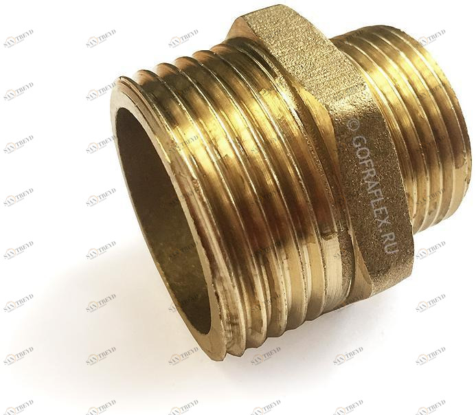 Нипель латунный 3/4" на 1" дюйм Flexible hose Россия sun-id-1518703