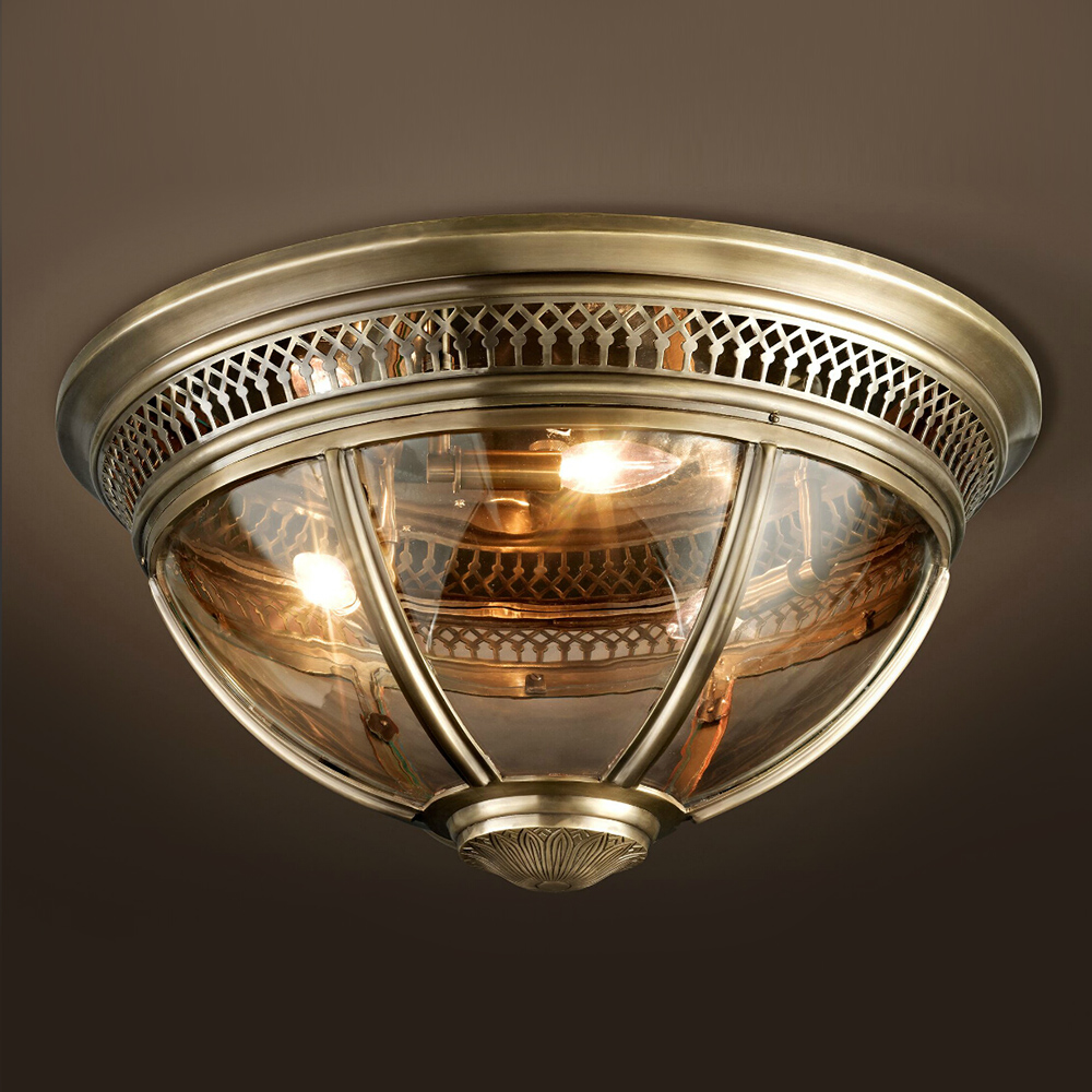 Потолочный светильник Residential 3 brass от Delight Collection KM0115C-3S brass DELIGHT COLLECTION ДИЗАЙНЕРСКИЕ 244400 Латунь;прозрачный  - Вид №1