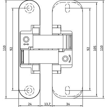 Петля Anselmi 170 3D 44 Santreyd LK01-780