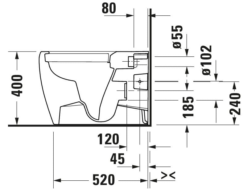 Керамический туалет без пола Duravit Qatego ARCH-00099309 - Вид №12