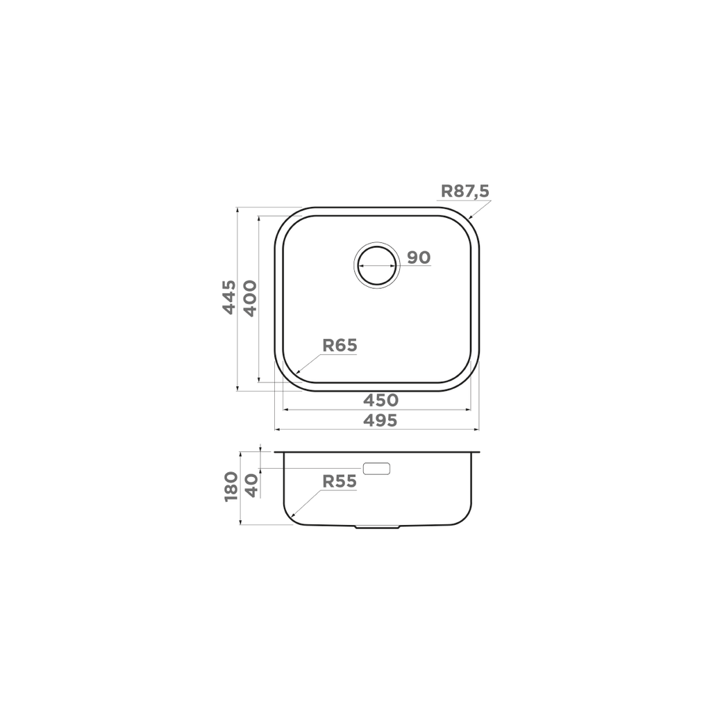 Кухонная мойка Omi 49-U/I IN OMOIKIRI 4993066 - Вид №4