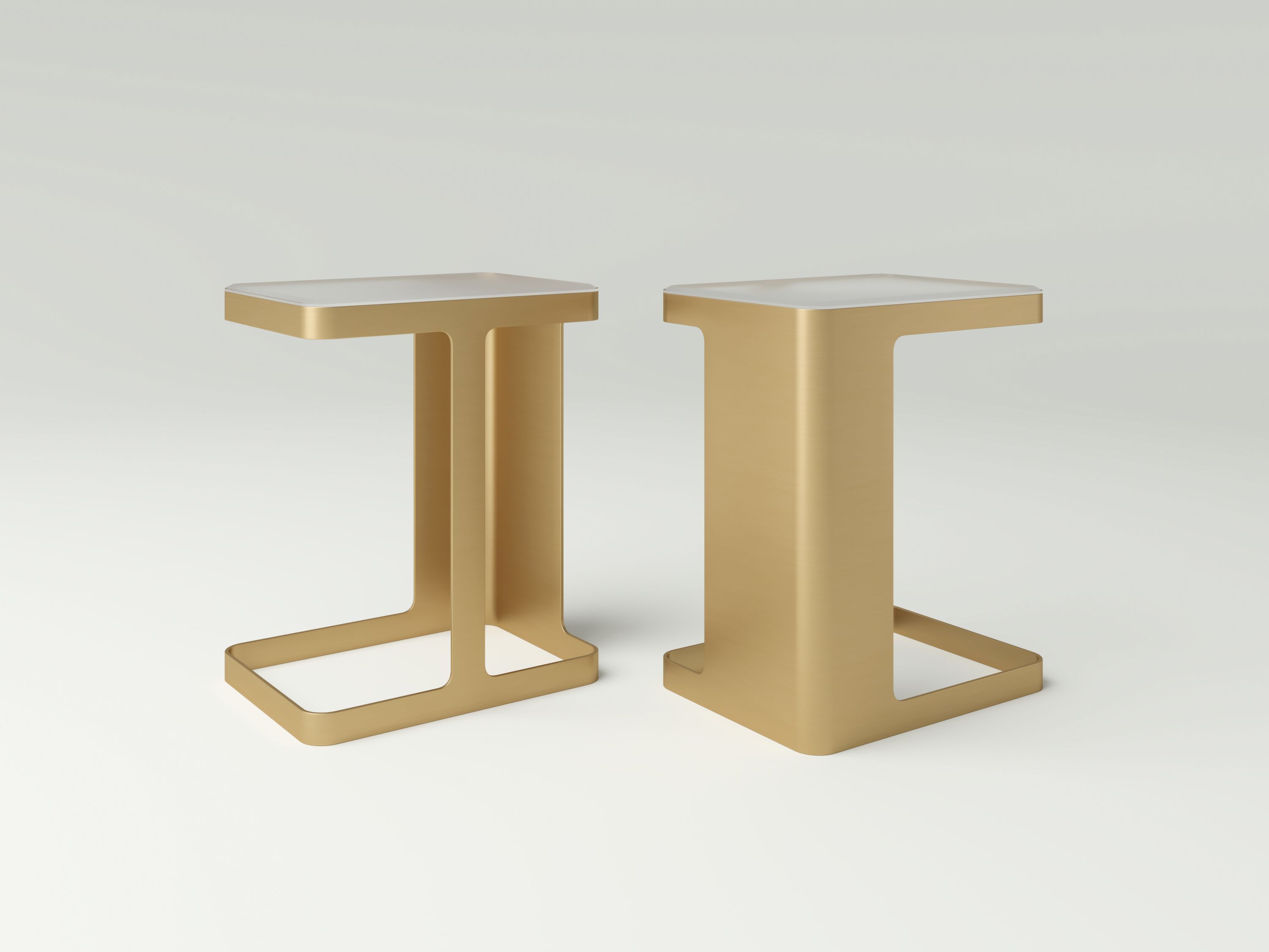 Журнальный столик из латуни и стекла NITZAN HOME ANIKA ARCH-00070509 - Вид №1