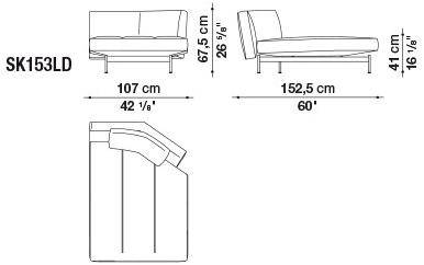 B&B Italia 4-х местный кожаный диван Saké sun-id-1457556 - Вид №9