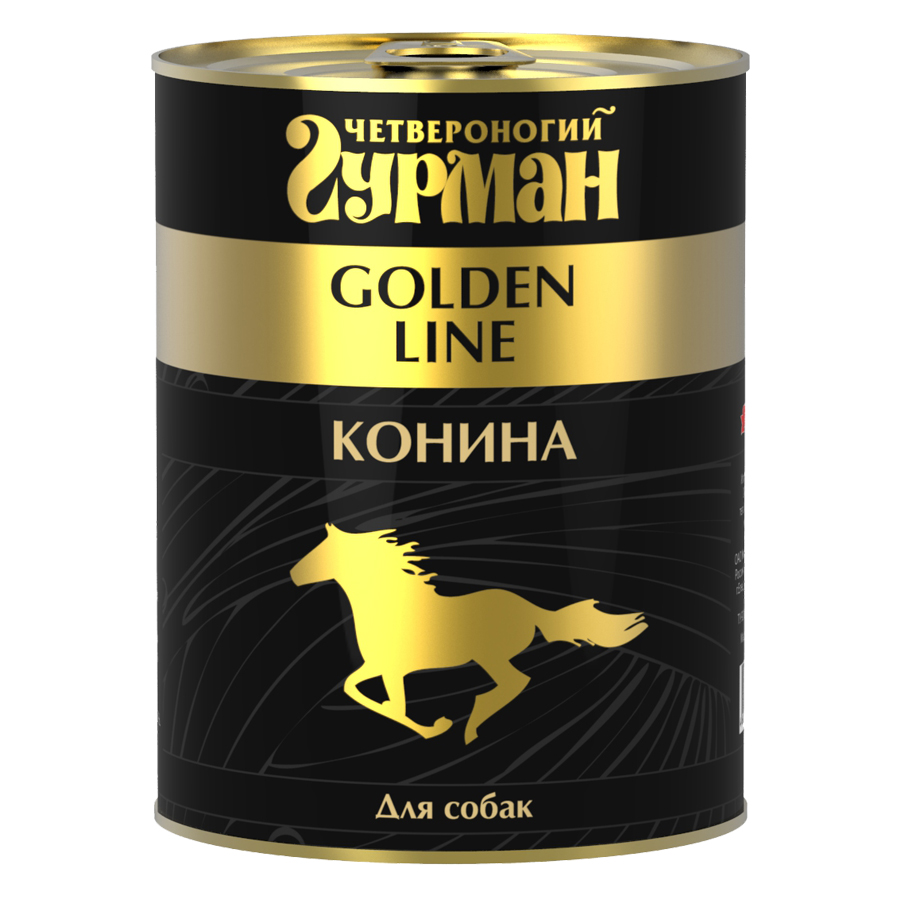 ПР0018351 Корм для собак Golden Line конина в желе конс. ЧЕТВЕРОНОГИЙ ГУРМАН 