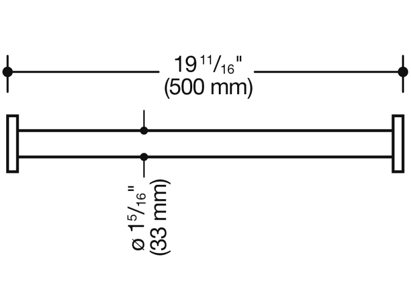 801.34US410 карниз для штор (США) HEWI USA Produkte  - Вид №1