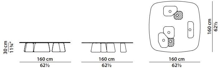 Стеклянный низкий квадратный журнальный столик Baxter Fany ARCH-00076749 - Вид №9